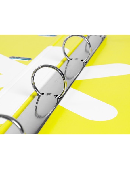 Carpeta con recambio antartik a4 cuadro 5mm forrada 4 anillas 25mm redondas color azul