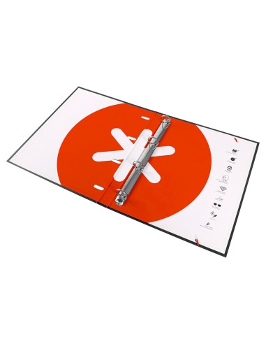 Carpeta con recambio antartik a4 cuadro 5mm forrada 4 anillas 25mm redondas color negro