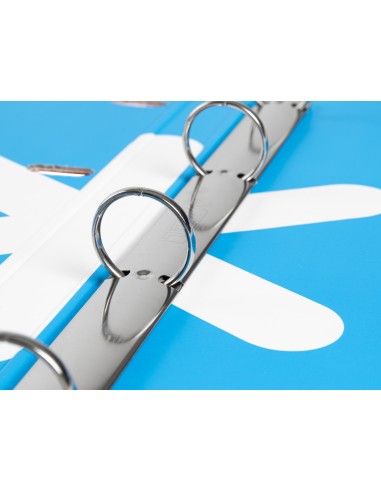 Carpeta con recambio antartik a4 cuadro 5mm forrada 4 anillas 25mm redondas color rojo