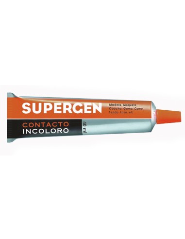 Pegamento supergen contacto incoloro 40 ml unidad