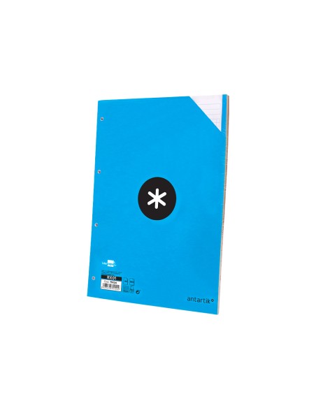 Recambio a4 100 hojas 90g m2 cuadro 5 mm 4 taladros bandas de 5 colores antartik