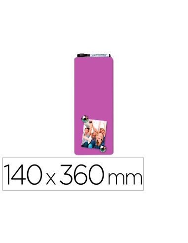 Pizarra rexel hogar magnetica 140x360 mm color morada