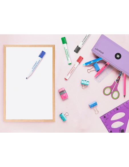 Rotulador q connect pizarra blanca colores surtidos punta redonda 3 mm