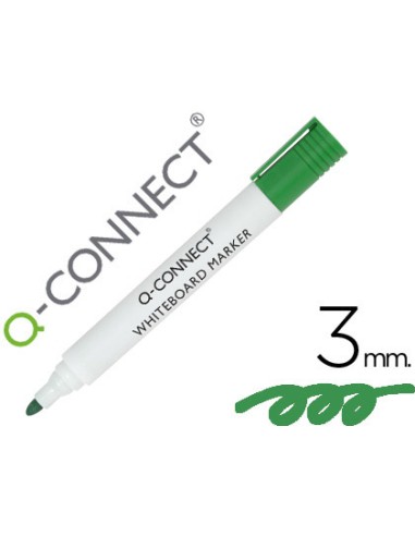 Rotulador q connect pizarra blanca color verde punta redonda 3 mm