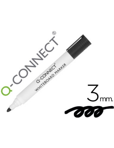 Rotulador q connect pizarra blanca color negro punta redonda 3 mm