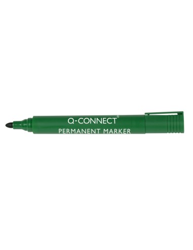 Rotulador q connect marcador permanente verde punta redonda 3 mm