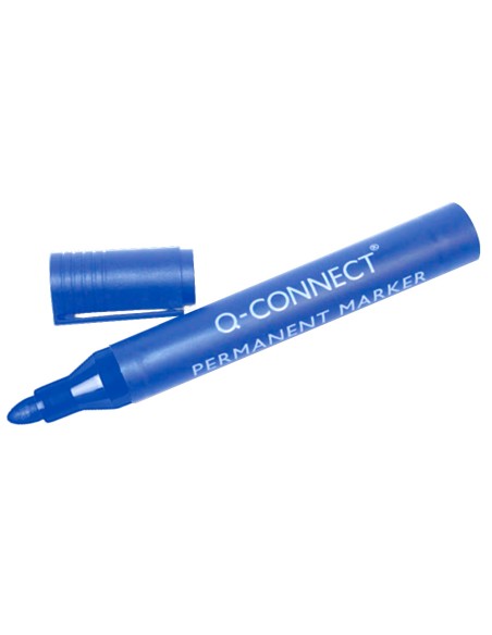 Rotulador q connect marcador permanente azul punta redonda 3 mm
