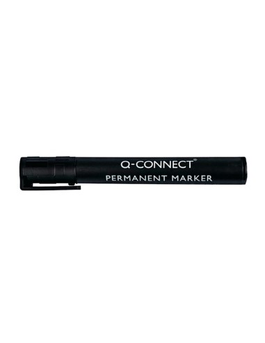 Rotulador q connect marcador permanente negro punta redonda 3 mm