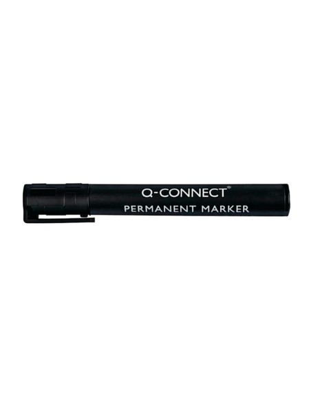 Rotulador q connect marcador permanente negro punta redonda 3 mm