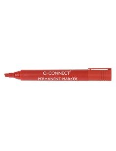 Rotulador q connect marcador permanente rojo punta biselada 5 mm