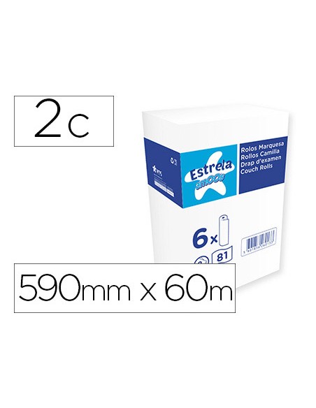 Rollo papel para camillas amoos 2 capas 81 servicios 590 mm x 60 m Rollo papel para camillas amoos 2 capas 81 servicios 590 mm x 60 m
