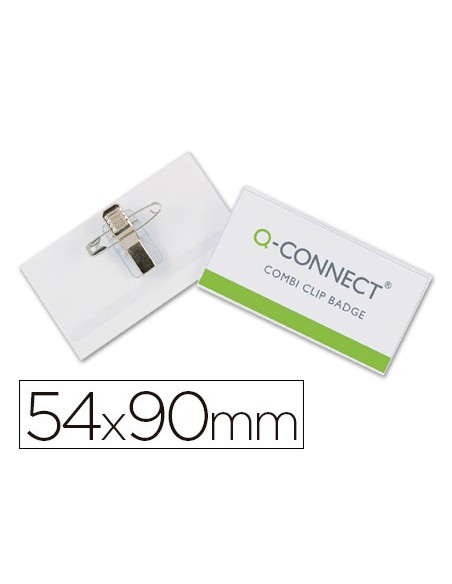 Identificador q connect con pinza e imperdible kf17458 54x90 mm