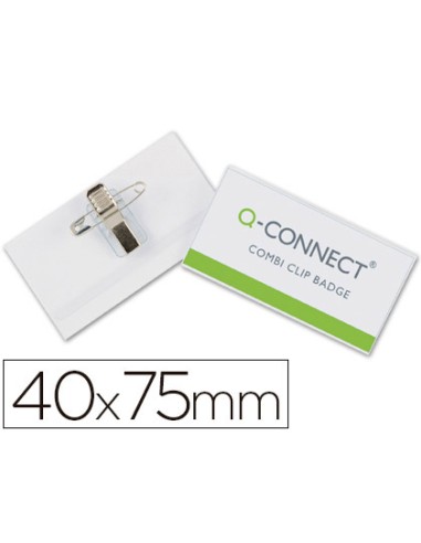 Identificador q connect con pinza e imperdible kf17457 40x75 mm