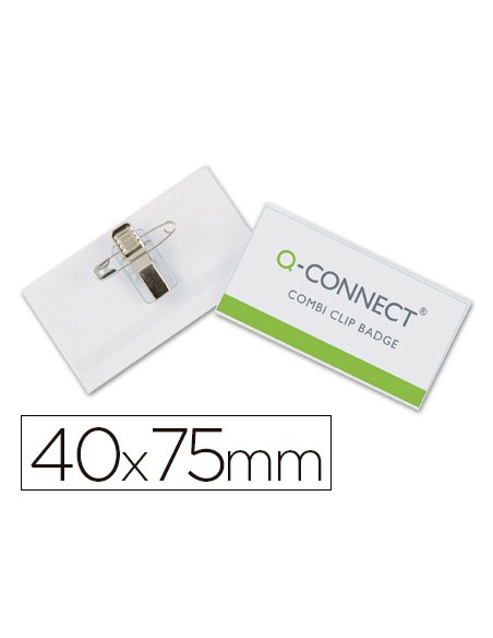 Identificador q connect con pinza e imperdible kf17457 40x75 mm