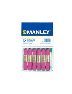 Lapices cera manley unicolor lila n39 caja de 12 unidades