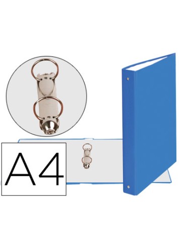 Carpeta de 2 anillas 30mm redondas exacompta din a4 carton forrado azul claro