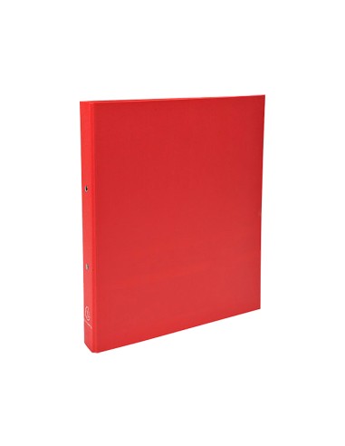 Carpeta de 2 anillas 30mm redondas exacompta din a4 carton forrado rojo