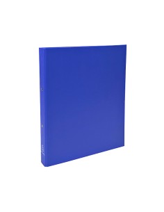 Carpeta de 2 anillas 30mm redondas exacompta din a4 carton forrado azul