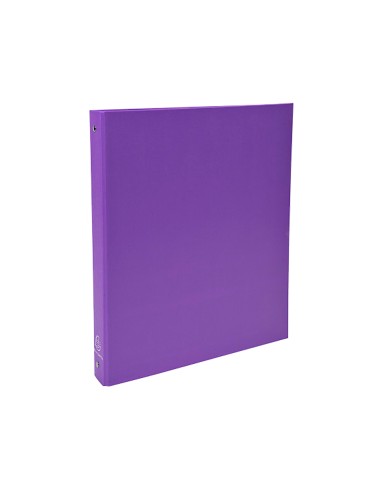 Carpeta de 4 anillas 30mm redondas exacompta din a4 carton forrado morado