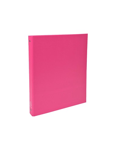 Carpeta de 4 anillas 30mm redondas exacompta a4 carton forrado rosa