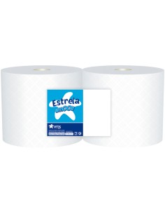 Papel secamanos industrial amoos 2 capas 235 mm x 400 mt paquete de 2 rollos