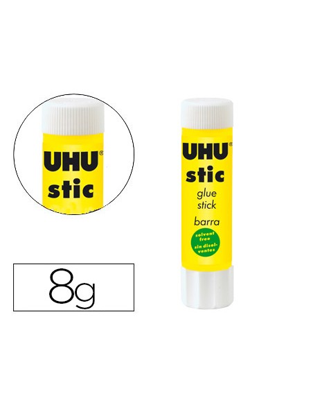 Pegamento uhu en barra 8 gr unidad