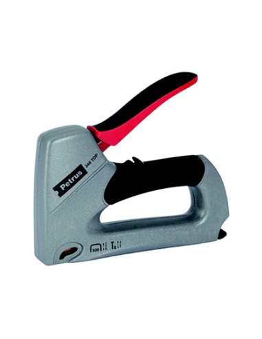 Grapadora petrus clavadora 340 top bricolaje cuerpo de aluminio ajuste de potencia utiliza grapas nº530 y clavos nº8