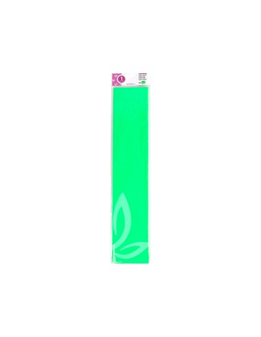 Papel crespon liderpapel 50 cm x 25 m 34g m2 verde fluorescente