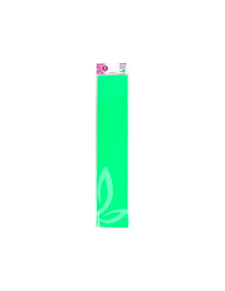 Papel crespon liderpapel 50 cm x 25 m 34g m2 verde fluorescente