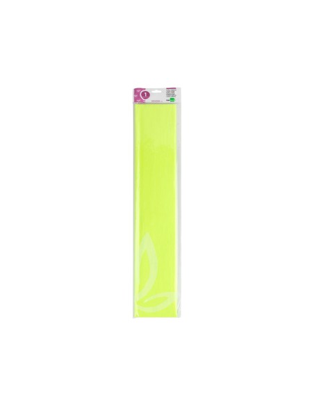 Papel crespon liderpapel 50 cm x 25 m 34g m2 amarillo fluorescente