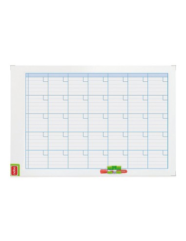 Planning magnetico nobo mensual rotulable marco metalico 90x60 cm