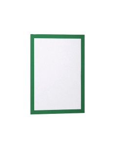 Marco porta anuncios durable magnetico din a4 dorso adhesivo removible color verde pack de 2 unidades