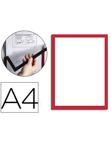 Marco porta anuncios durable magnetico din a4 dorso adhesivo removible para informacion de seguridad