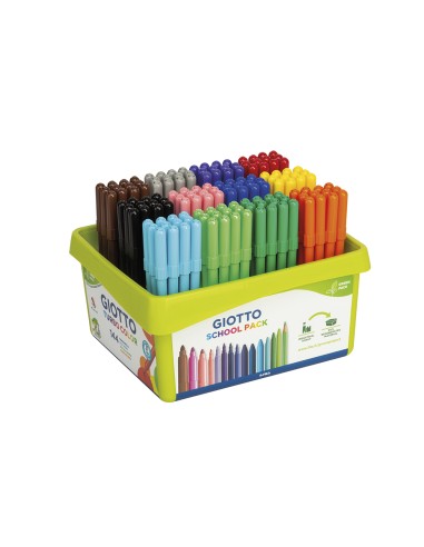 Rotulador giotto turbo color school pack de 144 unidades 12 colores x 12 unidades