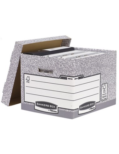 Cajon fellowes carton reciclado para almacenamiento de archivo capacidad 4 cajas de archivo tamano din a4