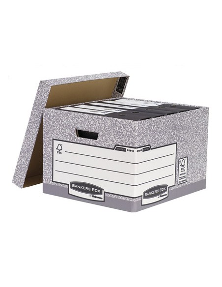 Cajon fellowes carton reciclado para almacenamiento de archivo capacidad 4 cajas de archivo tamano folio