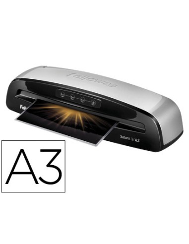 Plastificadora fellowes saturn 3i din a3 2 rodillos sistema antiatasco hasta 125 mc