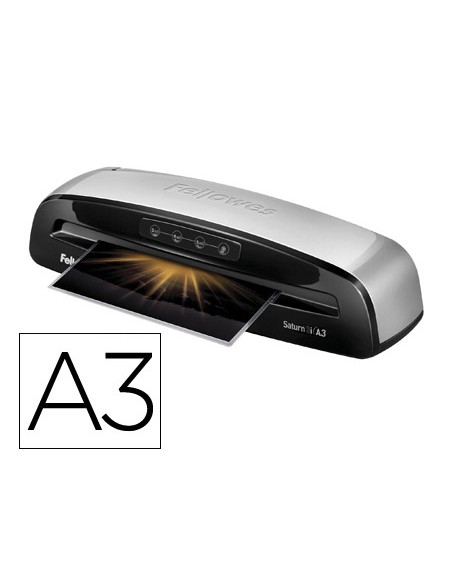 Plastificadora fellowes saturn 3i din a3 2 rodillos sistema antiatasco hasta 125 mc Plastificadora fellowes saturn 3i din a3 2 rodillos sistema antiatasco hasta 125 mc