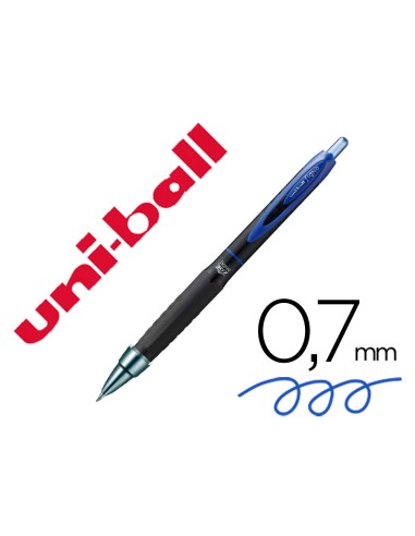 Boligrafo uni ball roller umn 307 retractil 07 mm tinta gel azul