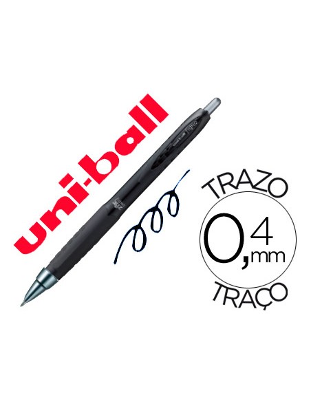 Boligrafo uni ball roller umn 307 retractil 07 mm tinta gel negro