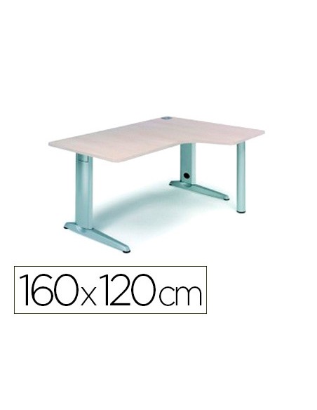 Mesa rocada serie metal 160x120 cm derecha acabado ac01 haya Mesa rocada serie metal 160x120 cm derecha acabado ac01 haya
