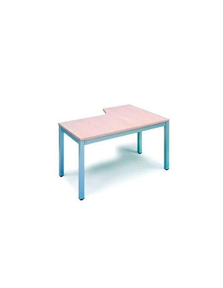 Mesa rocada serie executive 180x120 cm izquierda acabado ad04 aluminio blanco Mesa rocada serie executive 180x120 cm izquierda acabado ad04 aluminio blanco
