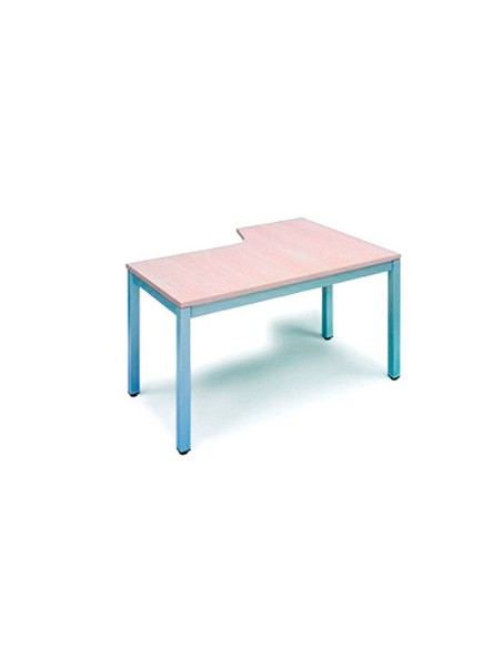 Mesa rocada serie executive 180x120 cm derecha acabado ad04 aluminio blanco Mesa rocada serie executive 180x120 cm derecha acabado ad04 aluminio blanco