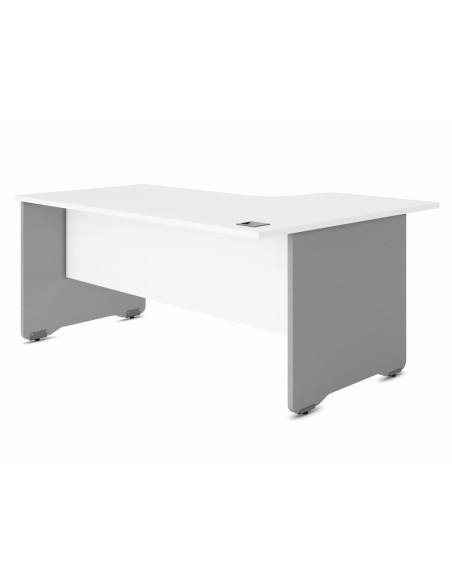 Mesa rocada serie work 160x120 cm derecha acabado ab04 aluminio blanco Mesa rocada serie work 160x120 cm derecha acabado ab04 aluminio blanco