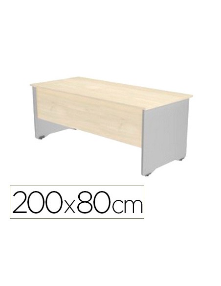 Mesa oficina rocada serie work 200x80 cm acabado ab04 aluminio blanco Mesa oficina rocada serie work 200x80 cm acabado ab04 aluminio blanco