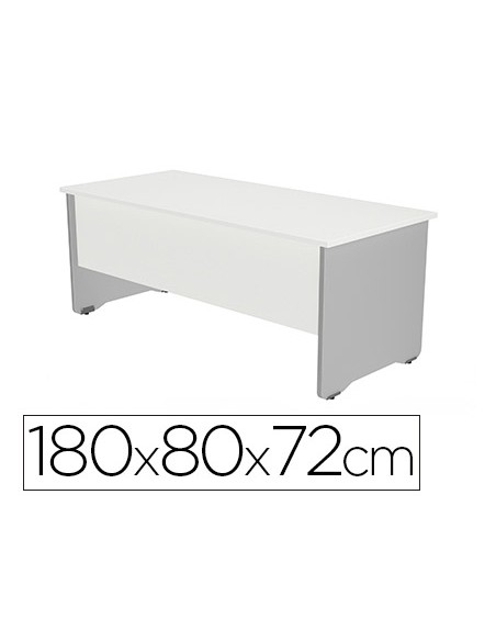 Mesa oficina rocada serie work 180x80 cm acabado ab04 aluminio blanco Mesa oficina rocada serie work 180x80 cm acabado ab04 aluminio blanco
