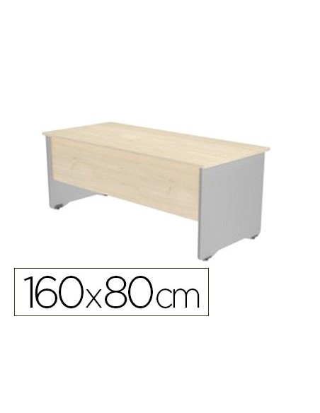 Mesa oficina rocada serie work 160x80 cm acabado ab04 aluminio blanco Mesa oficina rocada serie work 160x80 cm acabado ab04 aluminio blanco