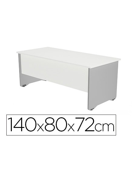 Mesa oficina rocada serie work 140x80 cm acabado ab04 aluminio blanco Mesa oficina rocada serie work 140x80 cm acabado ab04 aluminio blanco