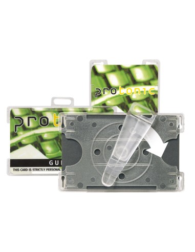 Identificador tarifold para tarjetas de seguridad 91x57 mm rotacion vertical u horizontal pack de 10 unidades