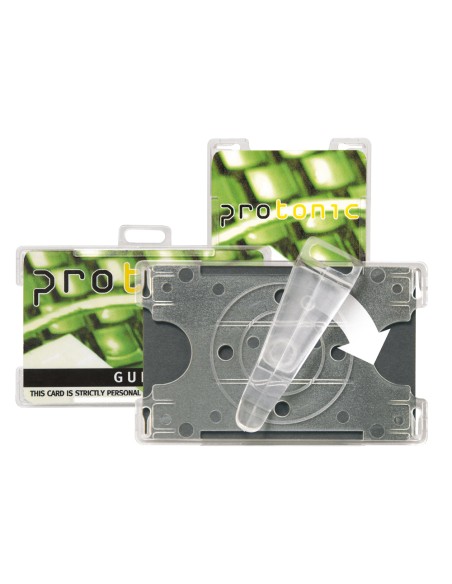 Identificador tarifold para tarjetas de seguridad 91x57 mm rotacion vertical u horizontal pack de 10 unidades